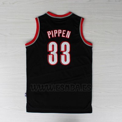Camiseta Portland Trail Blazers Scottie Pippen #33 Negro